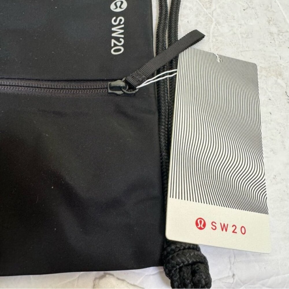 Lululemon NEW Seawheeze SW20 Backpack Drawstring Bag Zip Pocket Nylon Unisex - Picture 5 of 13